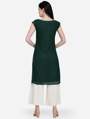 solid straight kurta - 16957351 - Standard Image - 3