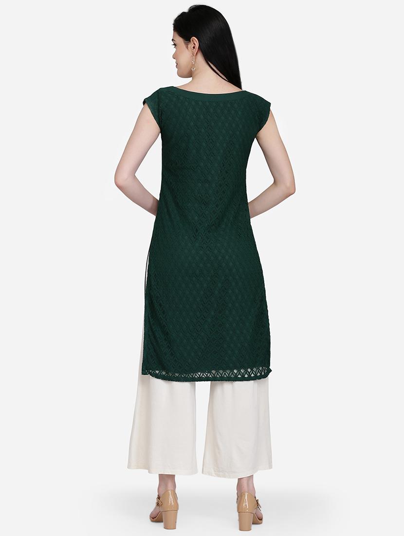 solid straight kurta - 16957351 - Zoom Image - 3