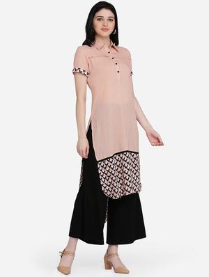 striped high-low kurta - 16957354 - Standard Image - 2