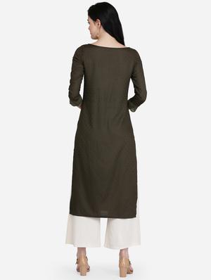 floral printed kurta with jacket - 16957356 - Standard Image - 3