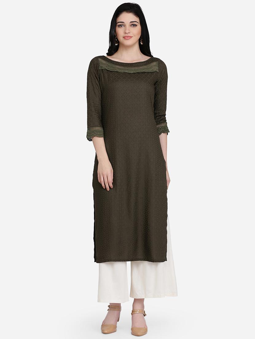 floral printed kurta with jacket - 16957356 - Zoom Image - 1