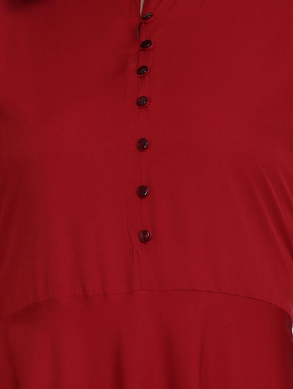 solid flared kurta - 16957359 - Zoom Image - 4