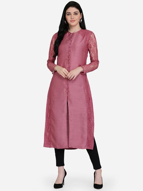 solid flared kurta - 16957360 - Standard Image - 1