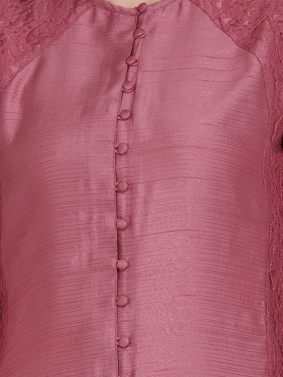 solid flared kurta - 16957360 - Zoom Image - 4