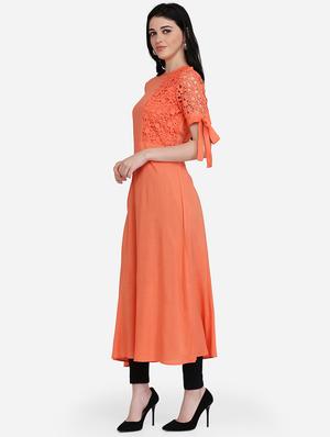 solid a-line kurta - 16957365 - Standard Image - 2
