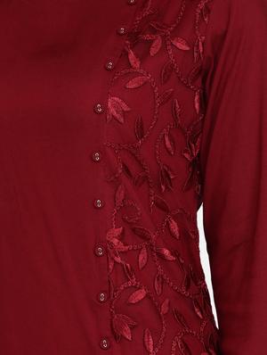 tonal embroidered straight kurta - 16957367 - Standard Image - 4