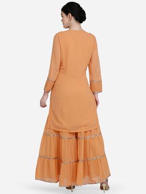 mirror work straight kurta - 16957370 - Standard Image - 3