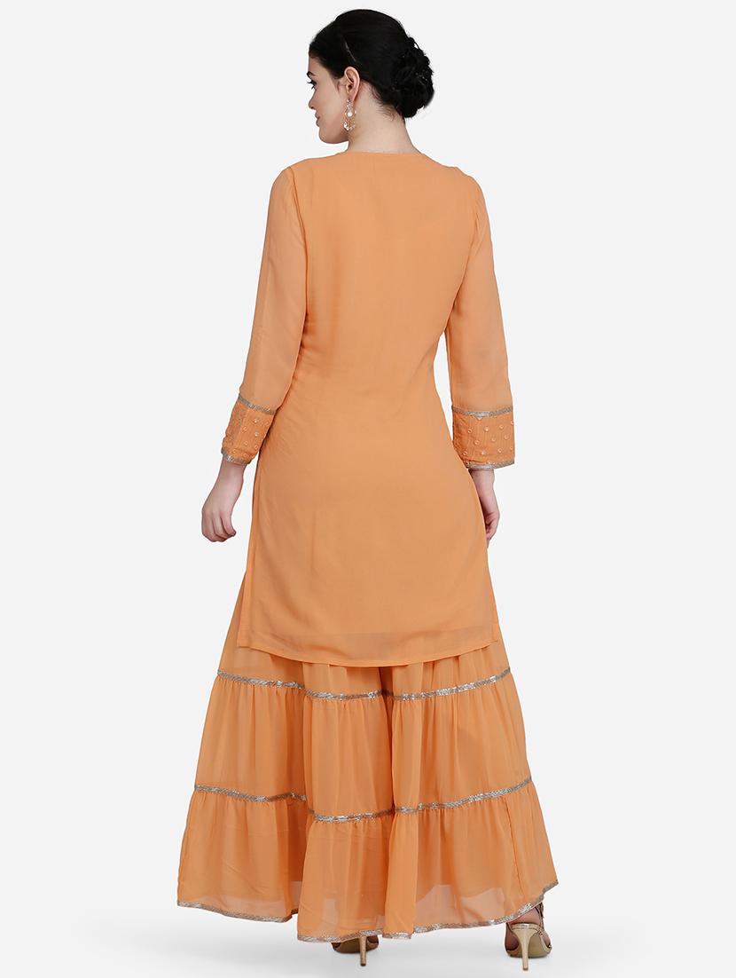 mirror work straight kurta - 16957370 - Zoom Image - 3