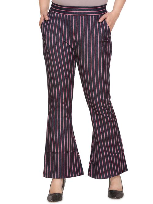 flat front striped trouser - 16957377 - Standard Image - 1