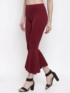 mid rise bell bottom trouser - 16957378 - Standard Image - 2