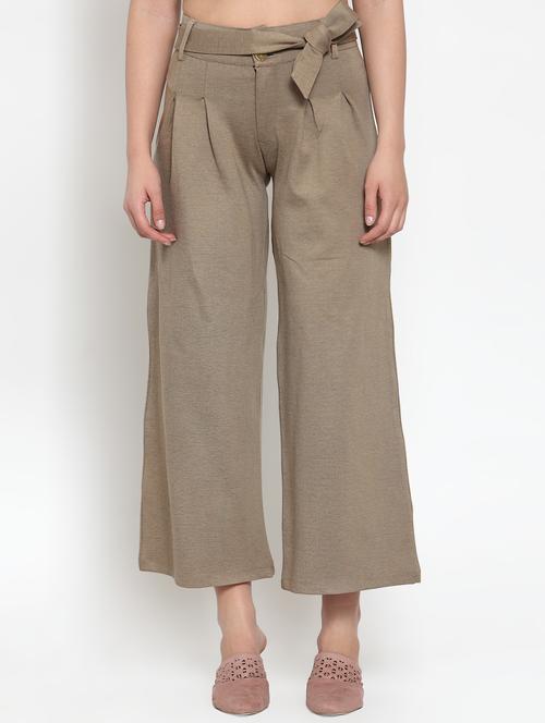 tie up waist pleated trouser - 16957379 - Standard Image - 1