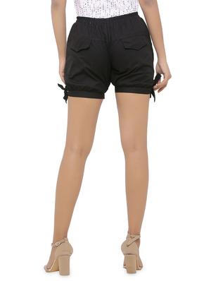 side tie knot solid shorts - 16957399 - Standard Image - 3