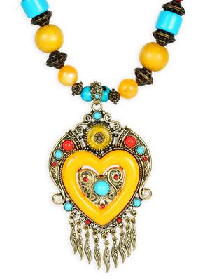 yellow wood chain necklace - 16957449 - Standard Image - 3