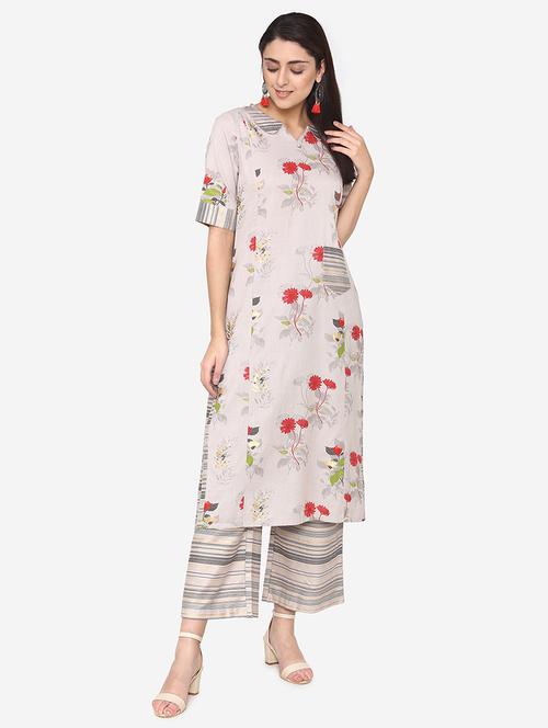 floral kurta palazzo set - 16957483 - Standard Image - 1