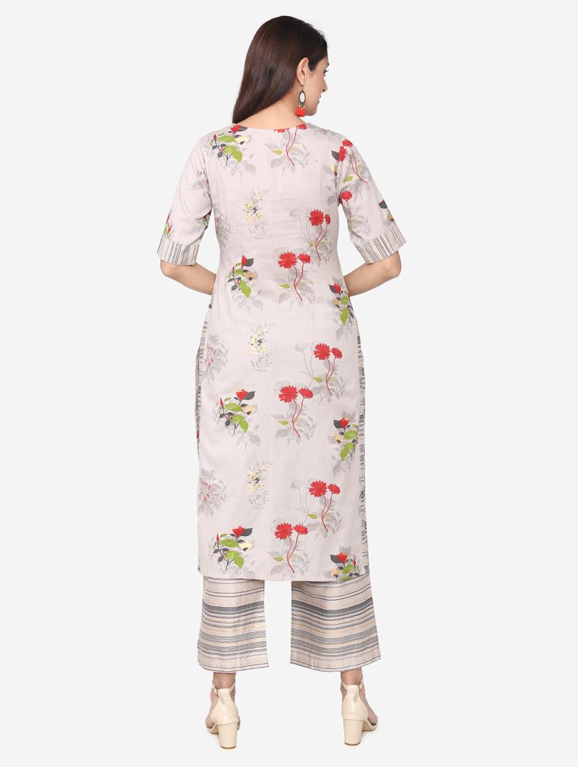 floral kurta palazzo set - 16957483 - Zoom Image - 3