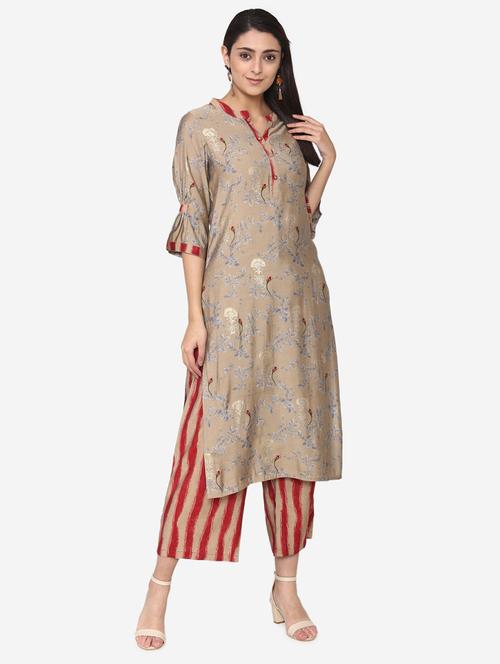floral kurta palazzo set - 16957488 - Standard Image - 1