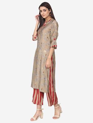floral kurta palazzo set - 16957488 - Standard Image - 3