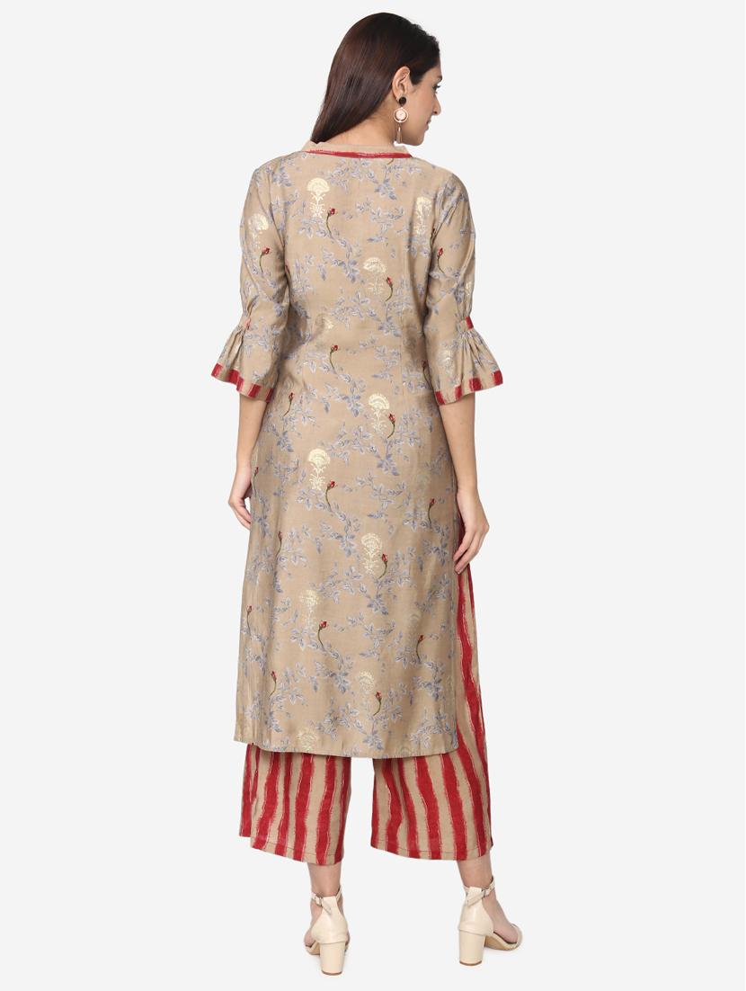 floral kurta palazzo set - 16957488 - Zoom Image - 4