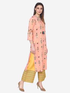 printed kurta palazzo set - 16957490 - Standard Image - 2