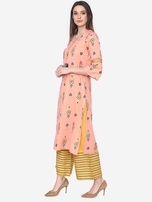 printed kurta palazzo set - 16957490 - Standard Image - 3