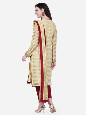 self design churidaar unstitched suit - 16957497 - Standard Image - 3