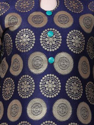 self design palazzo unstitched suit - 16957504 - Standard Image - 4