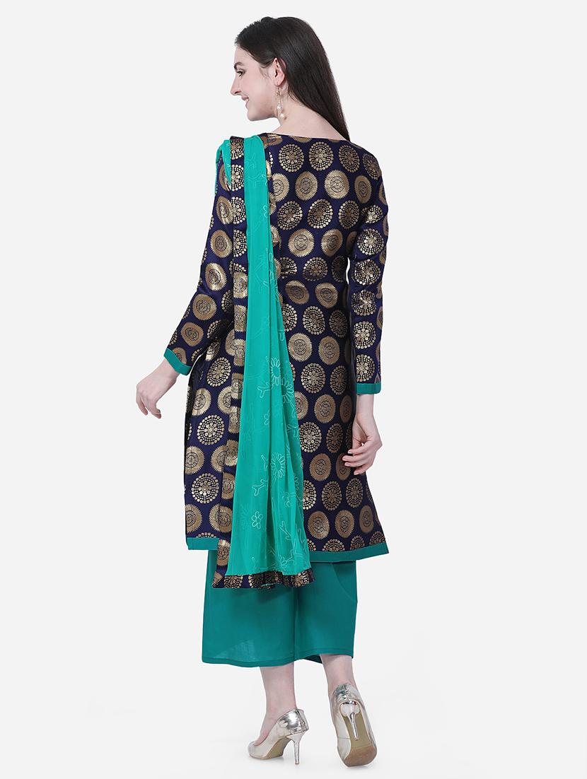 self design palazzo unstitched suit - 16957504 - Zoom Image - 3