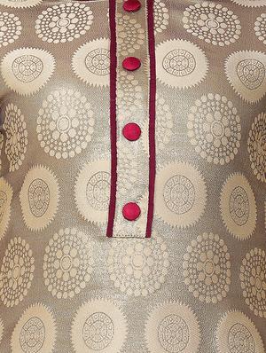 self design palazzo unstitched suit - 16957506 - Standard Image - 4