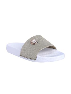 silver slip on flip flops - 16957677 - Standard Image - 2