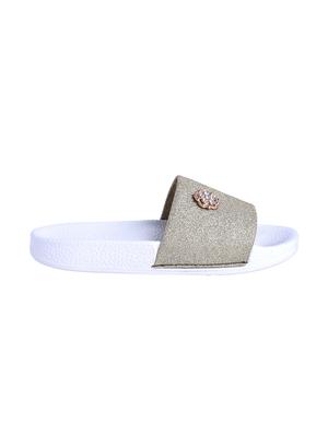 silver slip on flip flops - 16957677 - Standard Image - 3