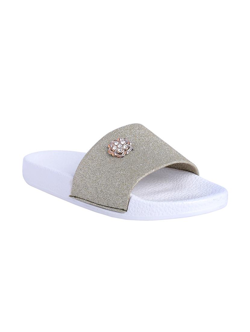 silver slip on flip flops - 16957677 - Zoom Image - 2