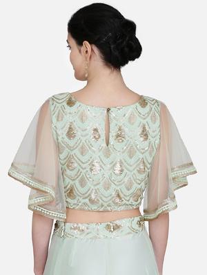flared sleeves embroidered blouse - 16957810 - Standard Image - 3