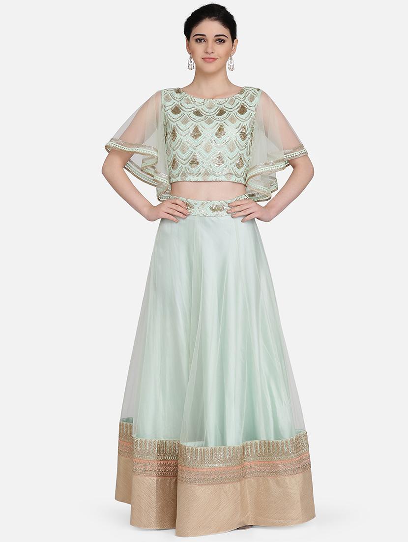 flared sleeves embroidered blouse - 16957810 - Zoom Image - 4