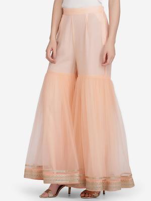 solid pastel net sharara - 16957821 - Standard Image - 2