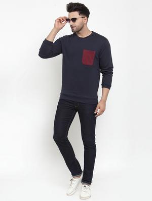 navy blue solid pocket t-shirt - 16957837 - Standard Image - 4