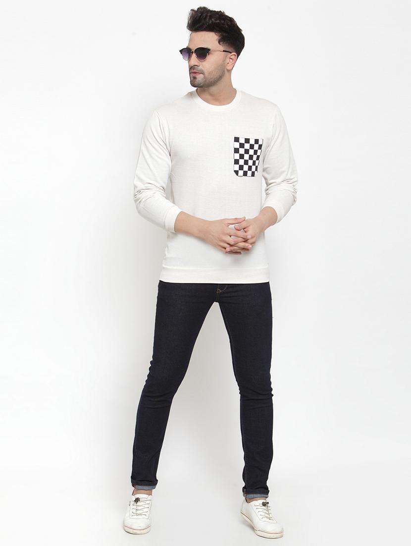 white solid pocket t-shirt - 16957838 - Zoom Image - 4