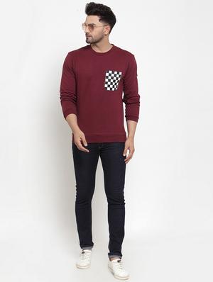 maroon solid pocket t-shirt - 16957839 - Standard Image - 4