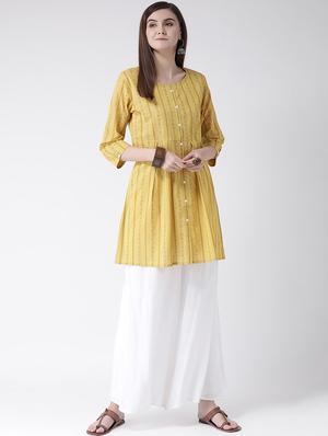 striped a-line kurta - 16957864 - Standard Image - 4