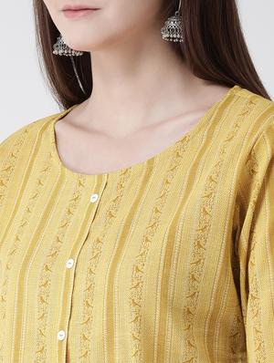 striped a-line kurta - 16957864 - Standard Image - 5