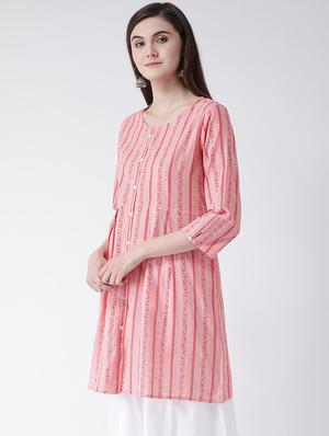 striped a-line kurta - 16957865 - Standard Image - 2