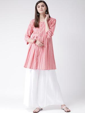 striped a-line kurta - 16957865 - Standard Image - 4