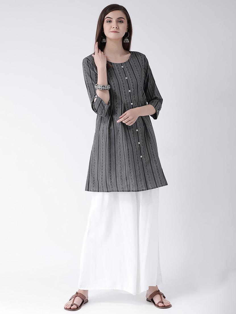 striped a-line kurta - 16957866 - Zoom Image - 4
