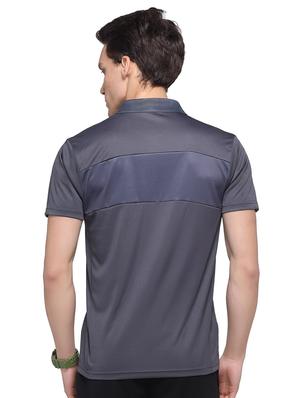 grey printed polo t-shirt - 16957868 - Standard Image - 3