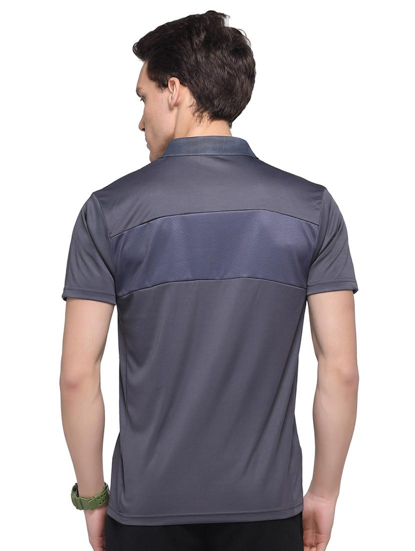 grey printed polo t-shirt - 16957868 - Zoom Image - 3