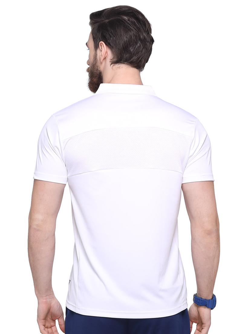 white printed polo t-shirt - 16957869 - Zoom Image - 3