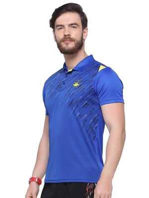 blue printed polo t-shirt - 16957870 - Standard Image - 2