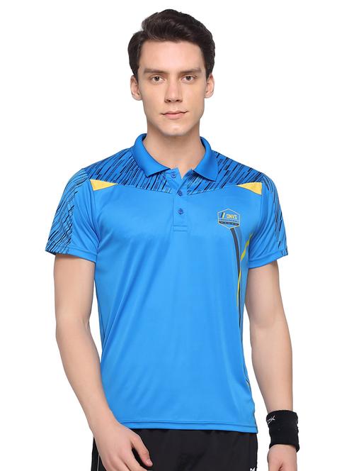 blue printed polo t-shirt - 16957875 - Standard Image - 1