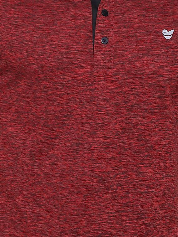 maroon solid polo t-shirt - 16957878 - Zoom Image - 4