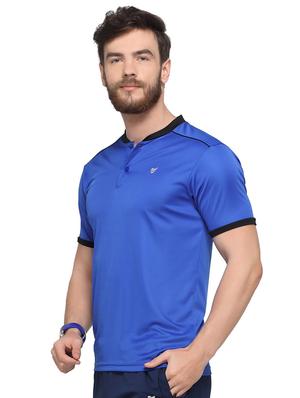 blue solid t-shirt - 16957880 - Standard Image - 2