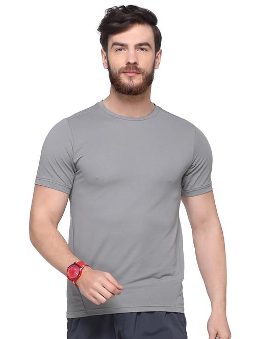 grey solid t-shirt - 16957884 - Standard Image - 1